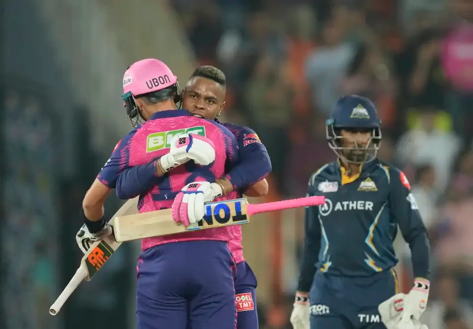 GT Vs  RR :-  Samson and Hetmyer lead Rajasthan Royals to a three-wicket victory over Gujarat Titans